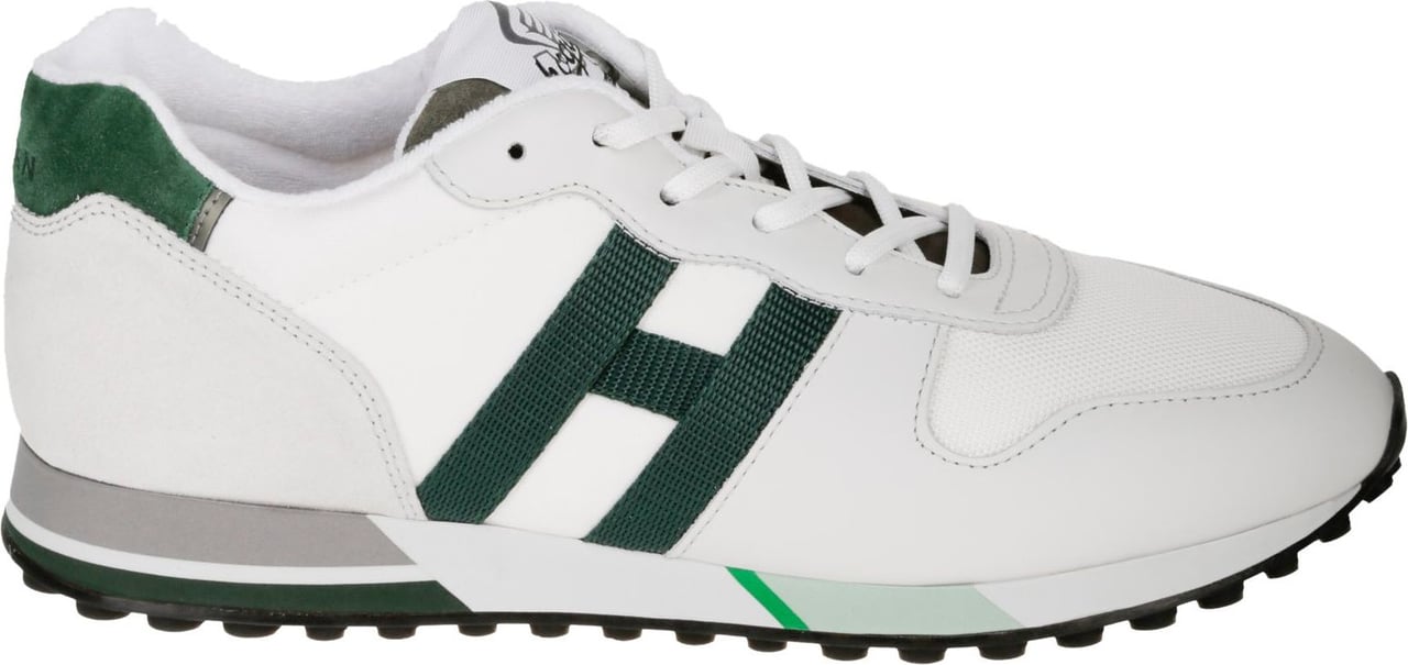 HOGAN Heren H383 Sneaker Wit/Groen Wit