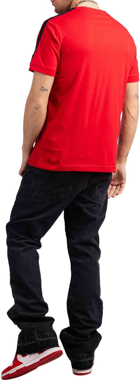 Emporio Armani EA7 Tape Logo T-Shirt Heren Rood Rood