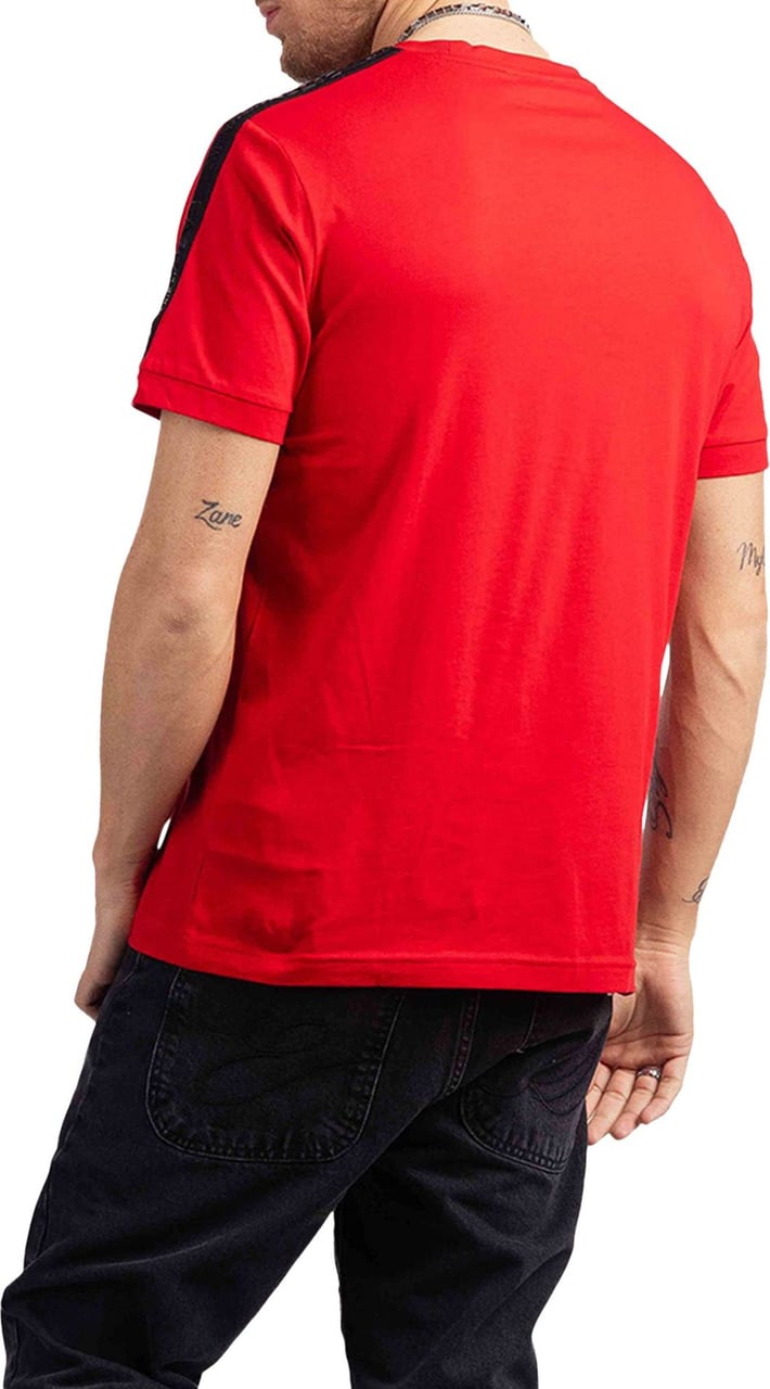 Emporio Armani EA7 Tape Logo T-Shirt Heren Rood Rood