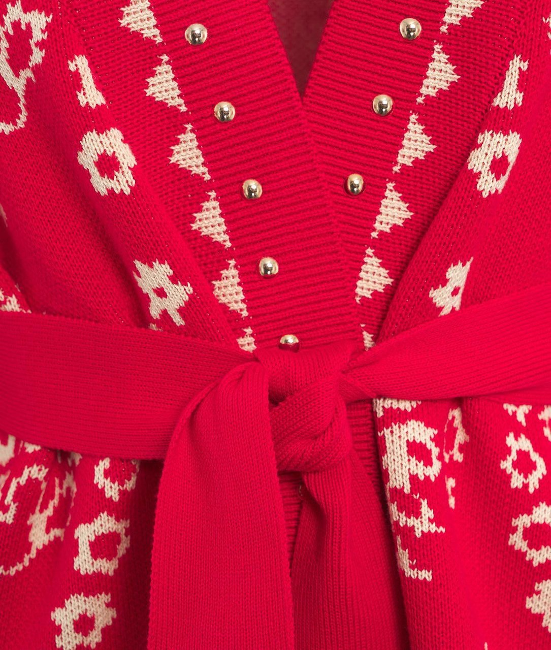 Liu Jo Strick Cardigan with pattern Rood