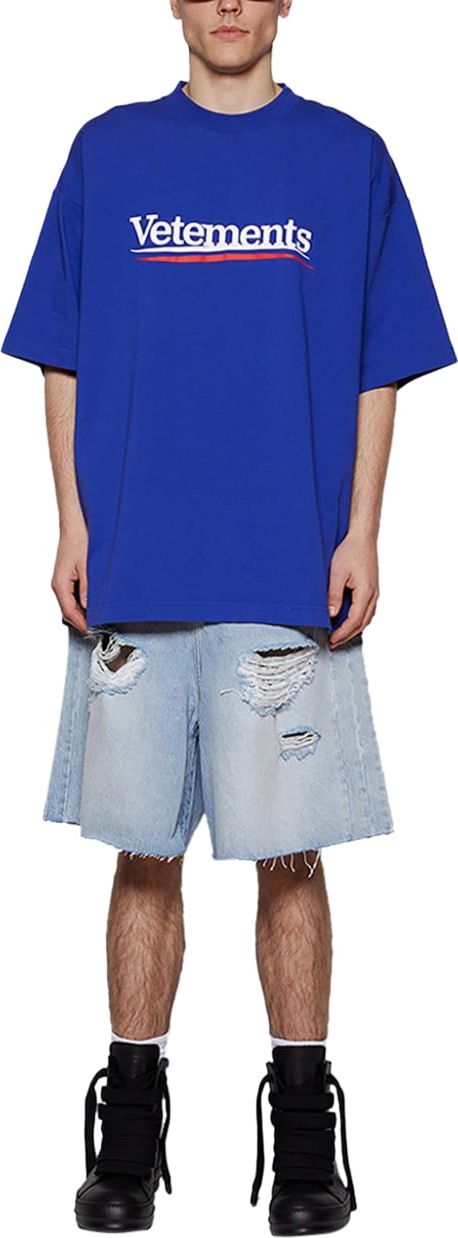 Vetements T-shirts And Polos Blue Blauw