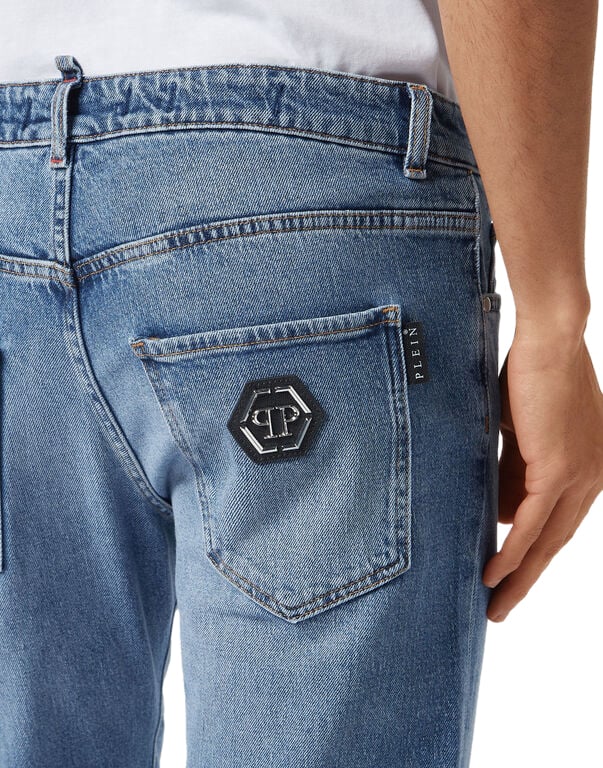 Philipp Plein Jeans Cobalt Blue Blauw