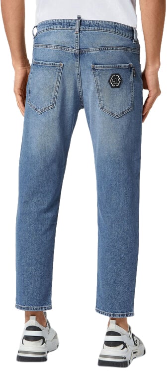 Philipp Plein Jeans Cobalt Blue Blauw