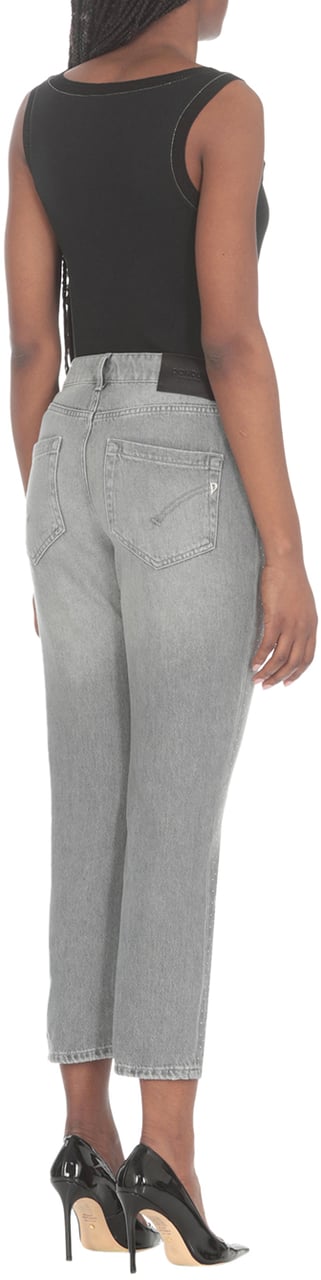 Dondup Trousers Grey Grey Zwart