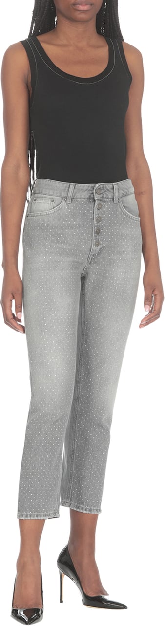 Dondup Trousers Grey Grey Zwart