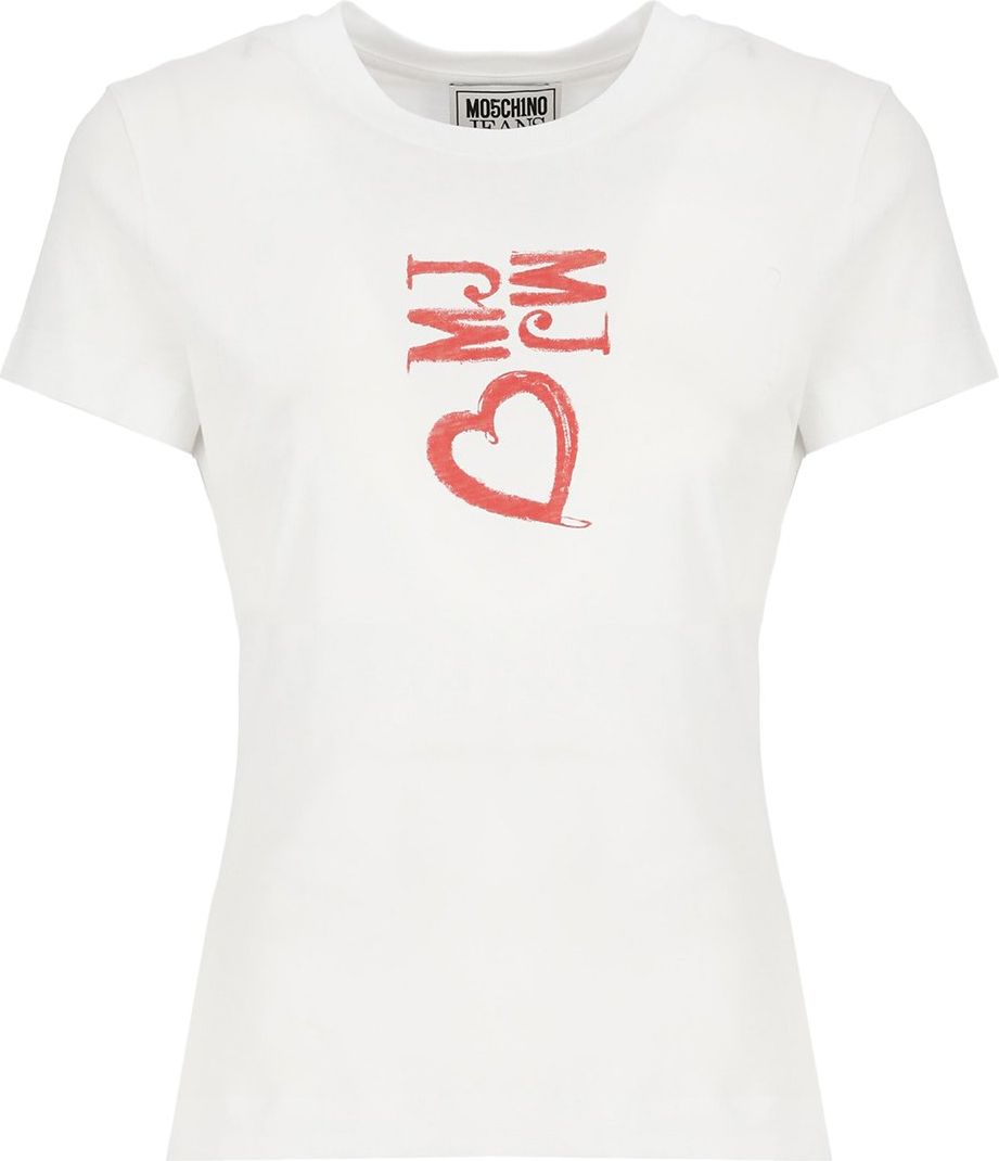 Moschino Jeans T-shirts And Polos White Neutraal