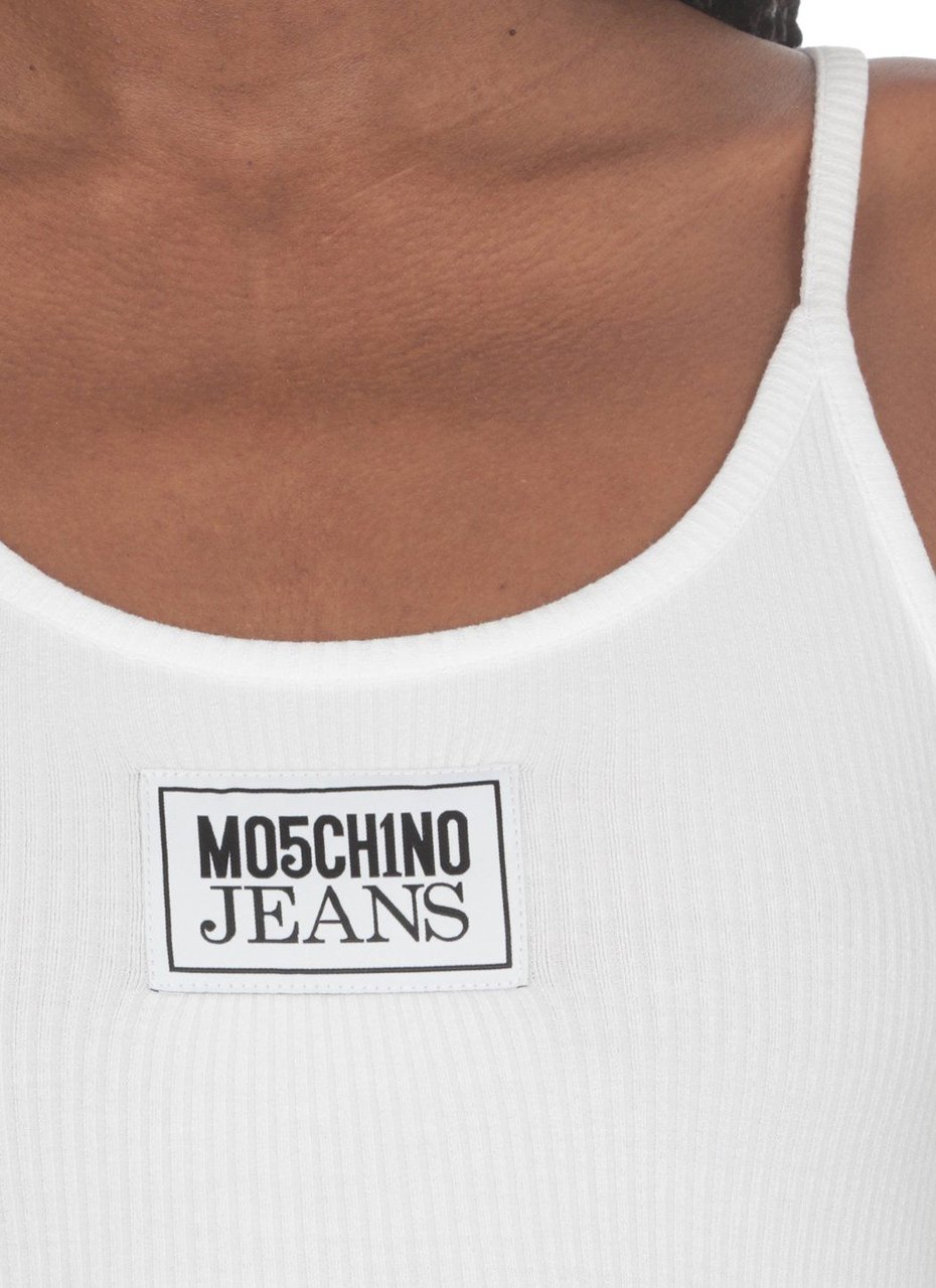 Moschino Jeans Top White Neutraal