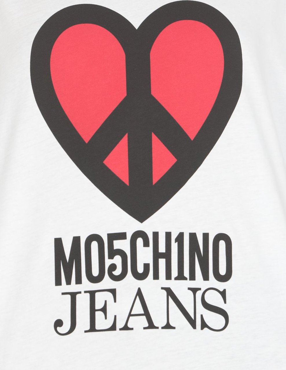 Moschino Jeans T-shirts And Polos White Neutraal