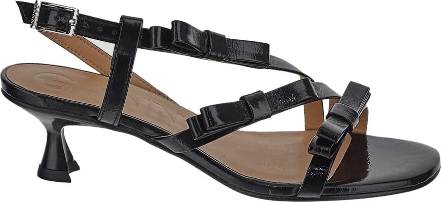 Ganni Faux Leather Sandals Zwart