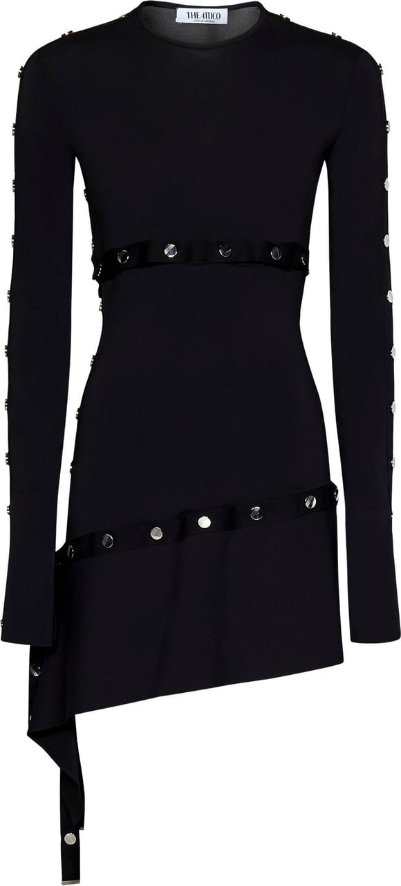 The Attico mini dress black Zwart