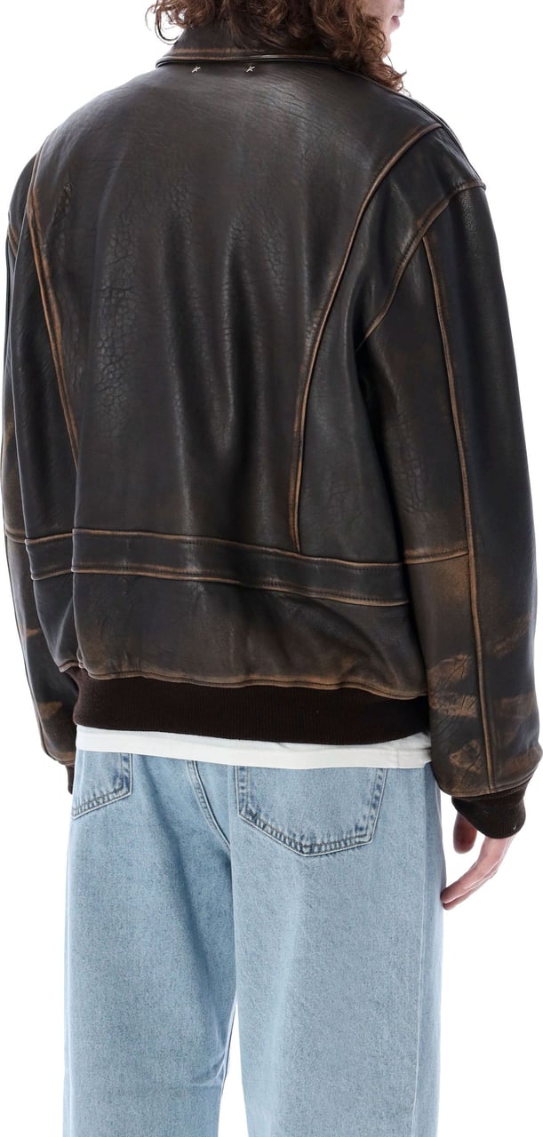 Golden Goose BOMBER LEATHER Wit