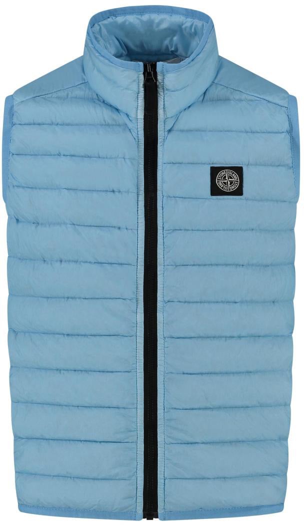 Stone Island Junior Kids Sleeveless Realdown Jacket Blauw