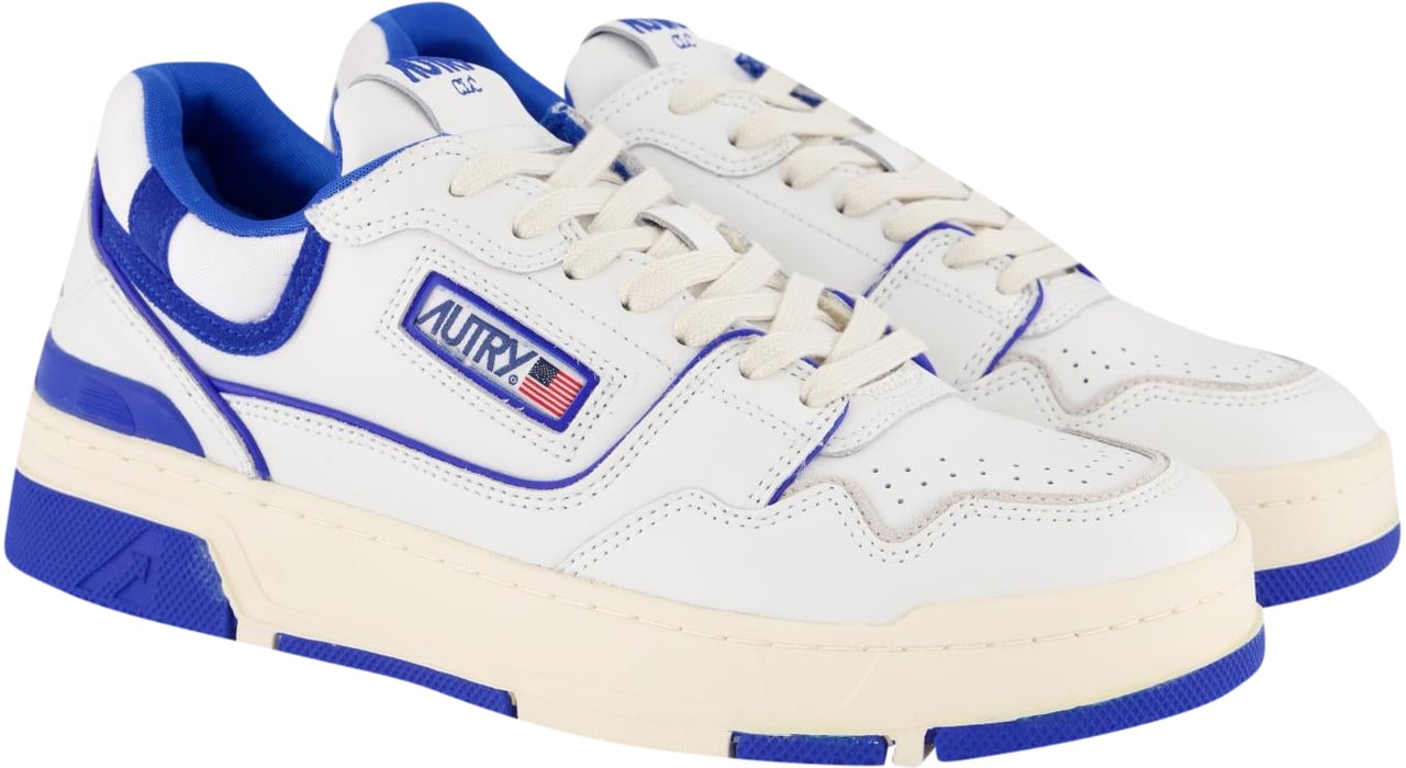 Autry Heren CLC Low Sneaker Wit/Blauw Wit