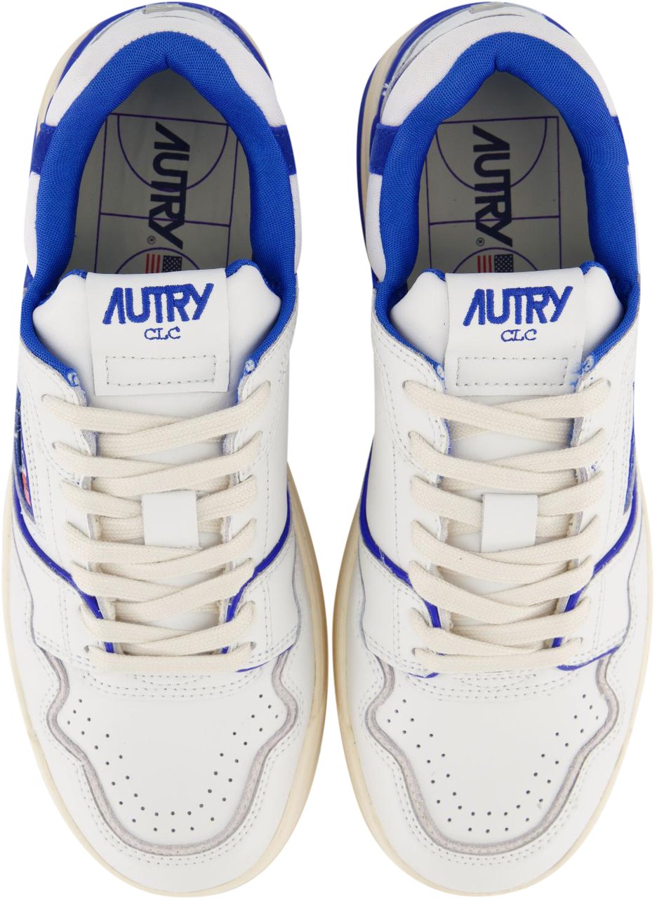 Autry Heren CLC Low Sneaker Wit/Blauw Wit