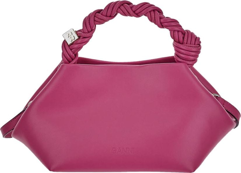 Ganni Bou Fuchsia Handbag Pink Roze