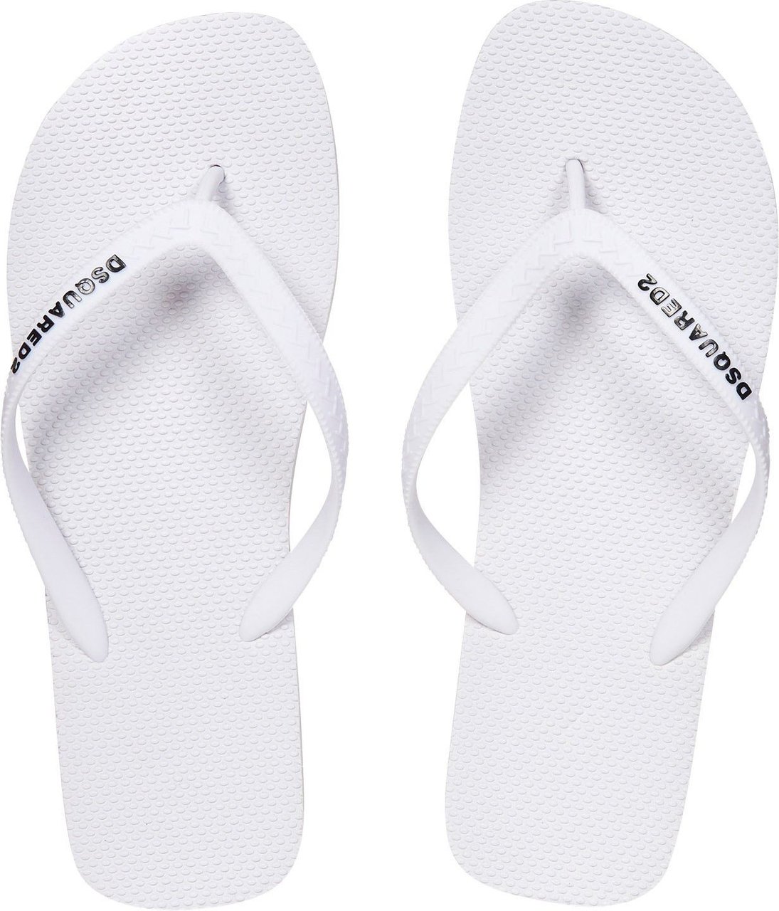 Dsquared2 White Flip Flops With Logo White Wit