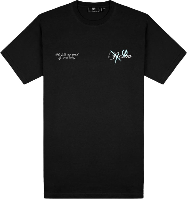 JORCUSTOM Angel Slim Fit T-Shirt Black Zwart