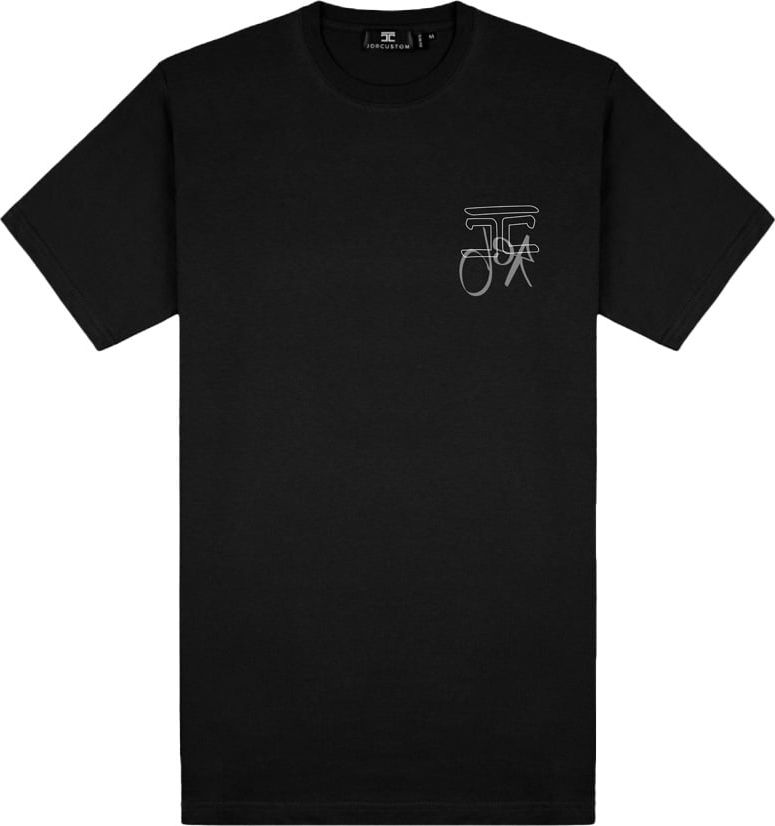 JORCUSTOM Future Slim Fit T-Shirt Black Zwart