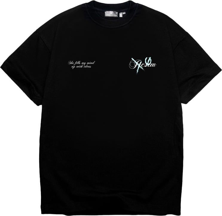 JORCUSTOM Angel Loose Fit T-Shirt Black Zwart
