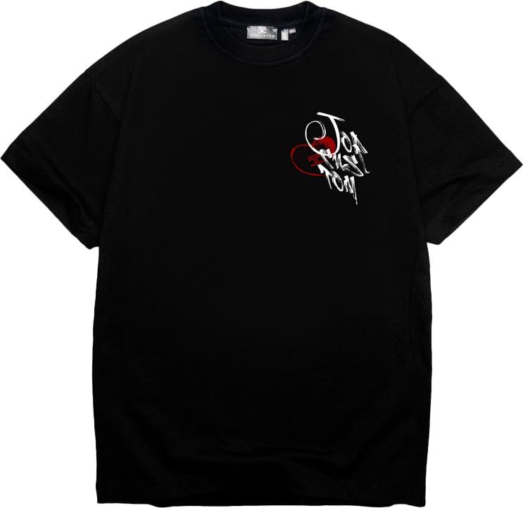 JORCUSTOM LoveAngel Loose Fit T-Shirt Black Zwart