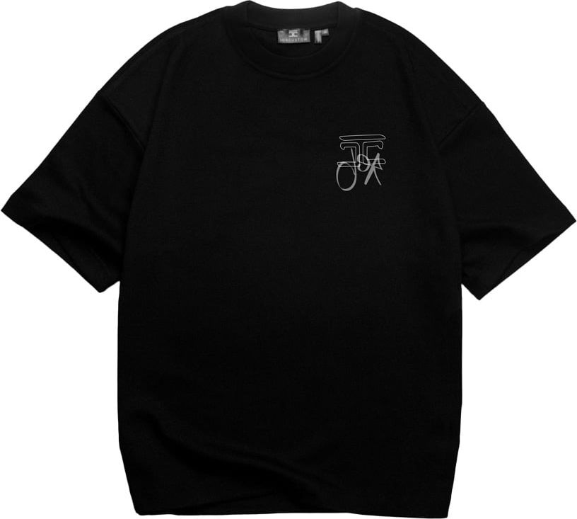 JORCUSTOM Future Oversized T-Shirt Black Zwart