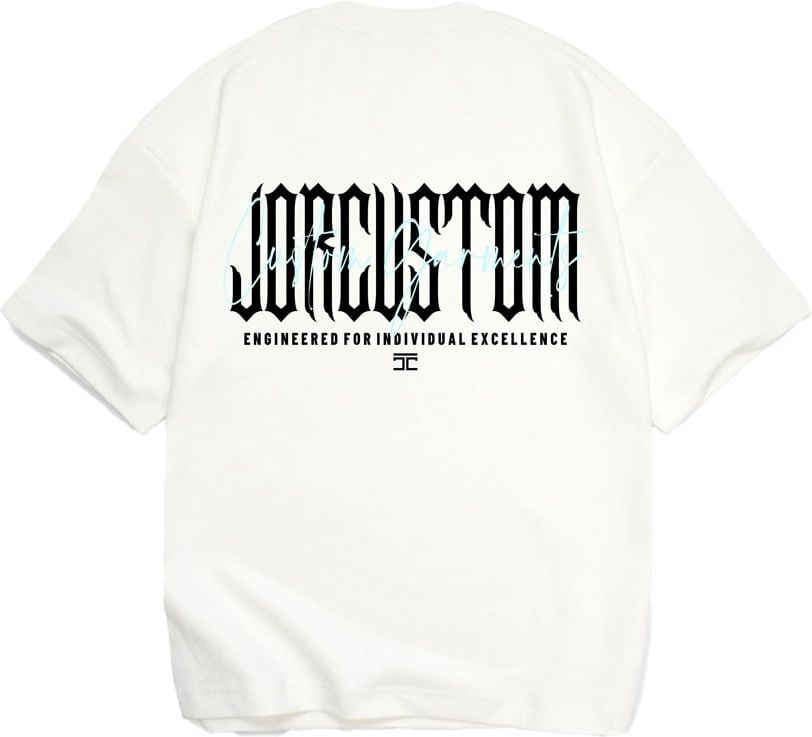 JORCUSTOM Excellence Oversized T-Shirt White Grijs