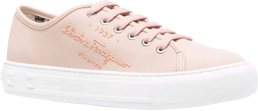 Ferragamo Mediterr Eco Logo Sneakers Roze