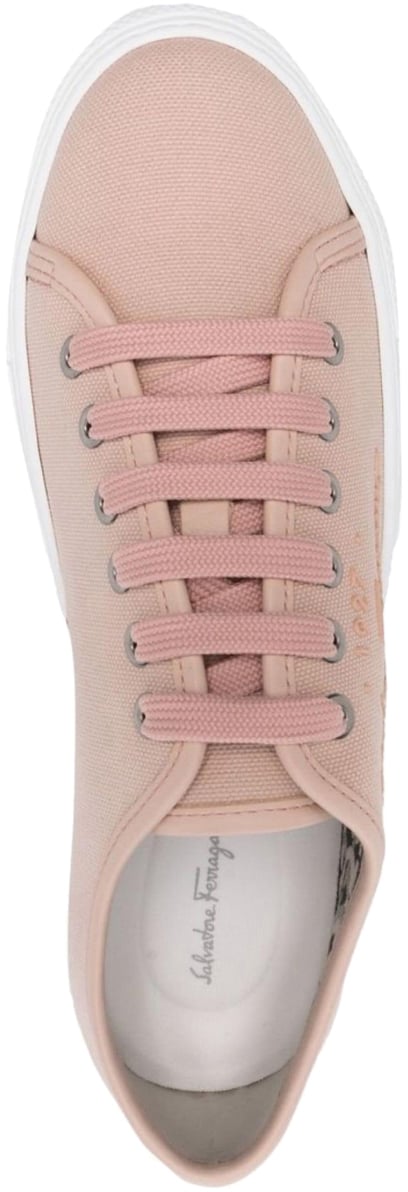 Ferragamo Mediterr Eco Logo Sneakers Roze