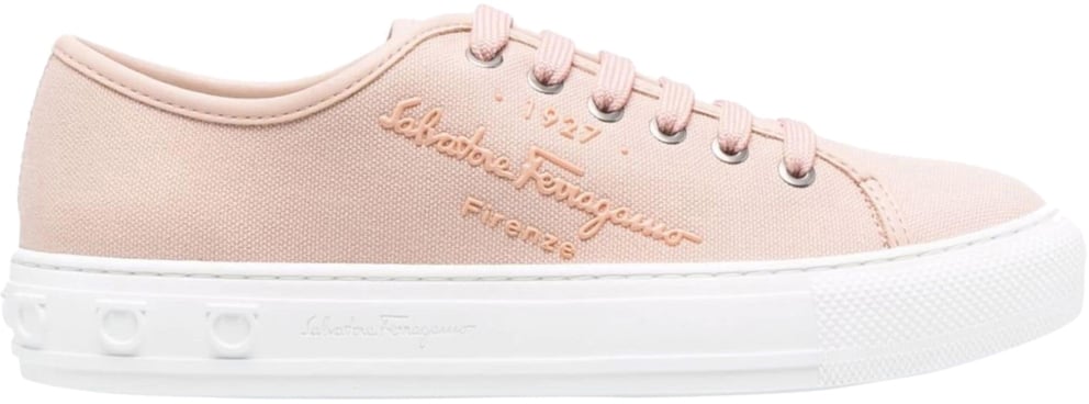 Ferragamo Mediterr Eco Logo Sneakers Roze