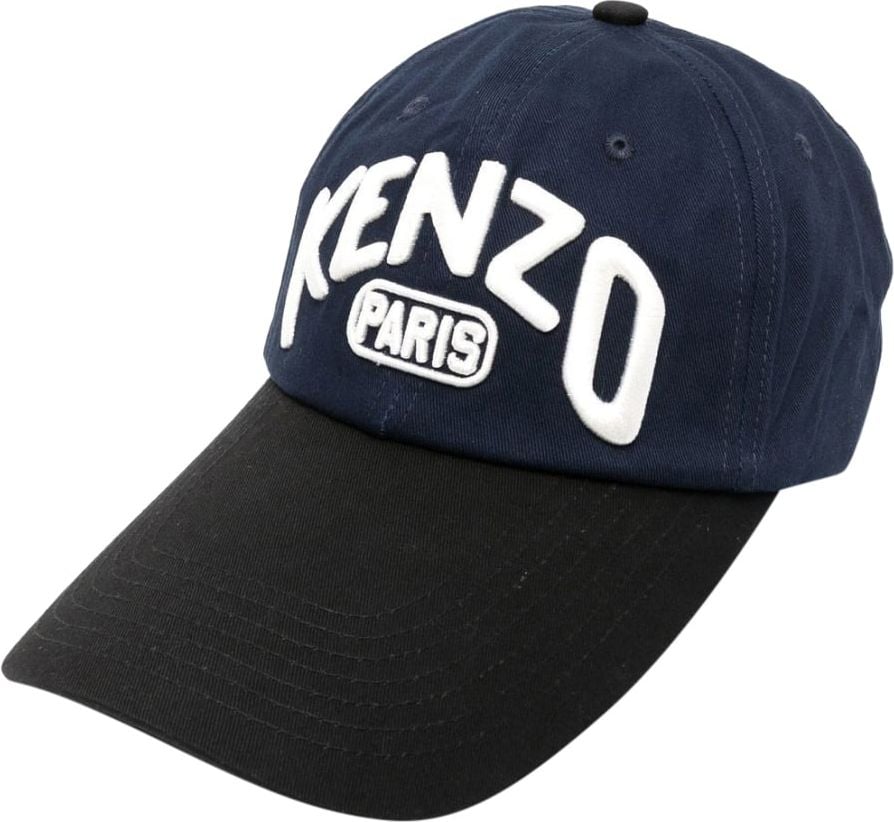 Kenzo Long Peak Logo Baseball Cap Blauw