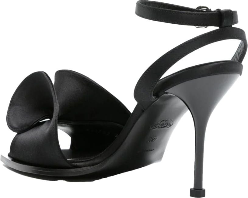 Alexander McQueen 75mm satin sandals Zwart