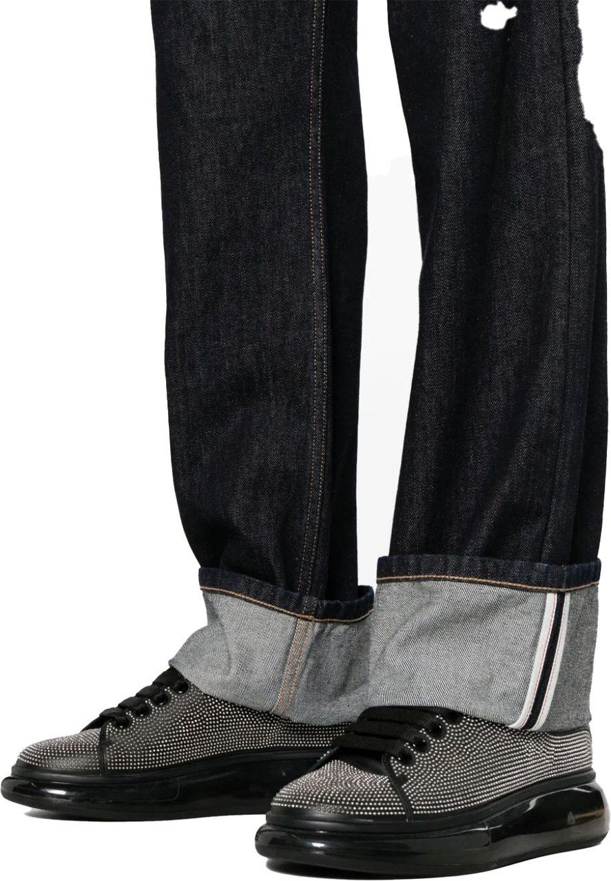 Alexander McQueen straight-leg cotton jeans Blauw