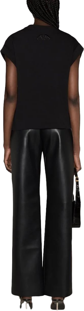 Alexander McQueen embossed-buttons cotton T-shirt Zwart