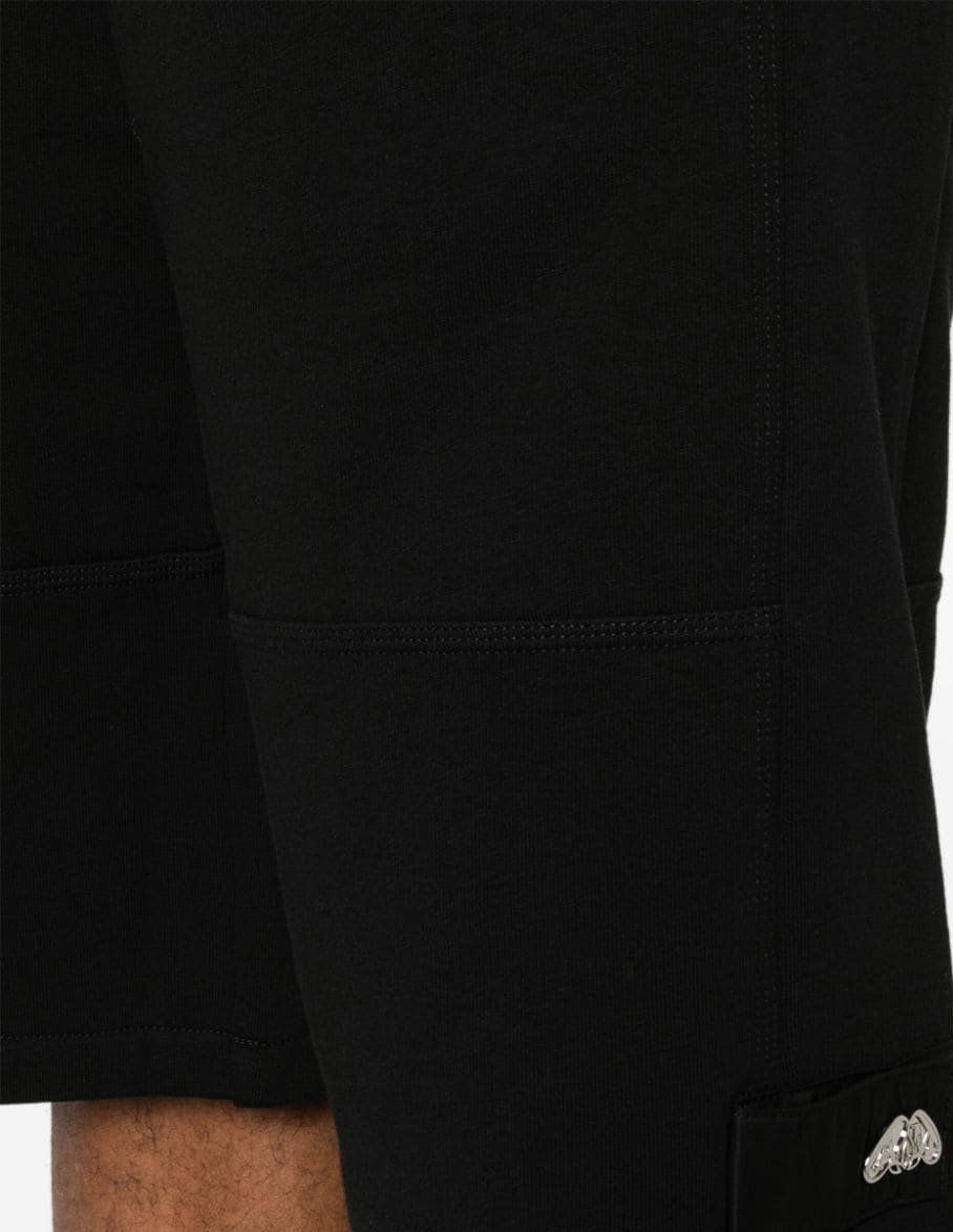 Alexander McQueen logo-plaque cotton shorts Zwart