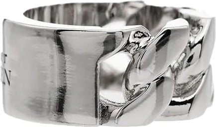 Alexander McQueen Identity chain-detail ring Metallic