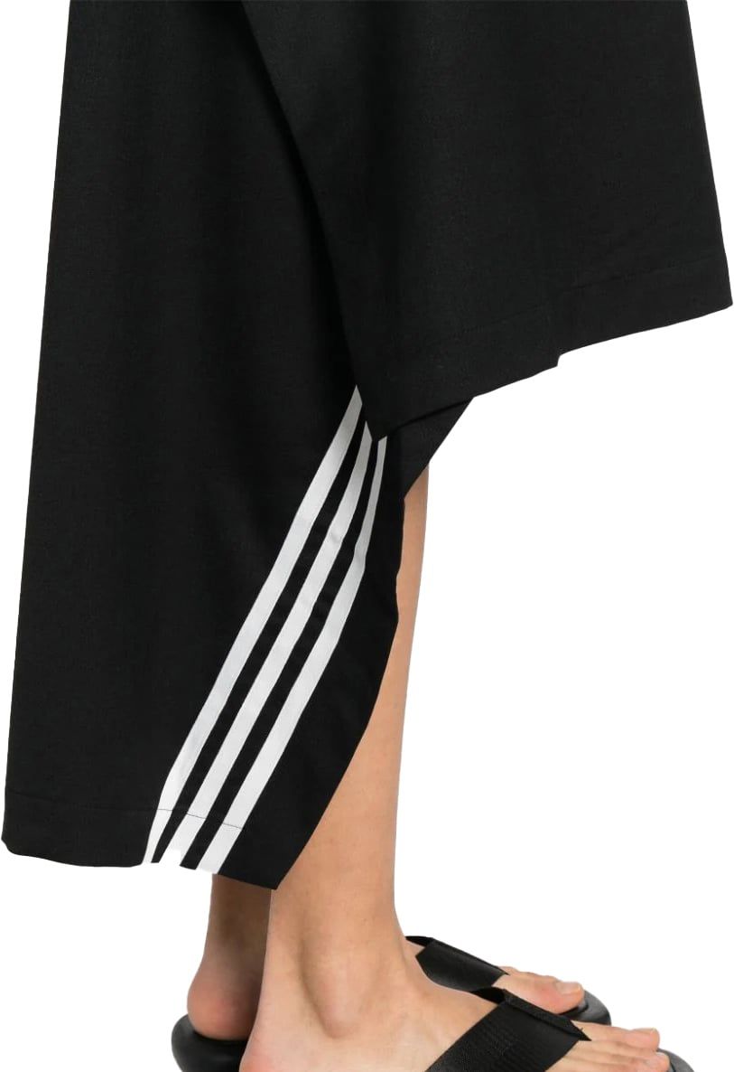 Y-3 3-Stripes-logo asymmetric skirt Zwart
