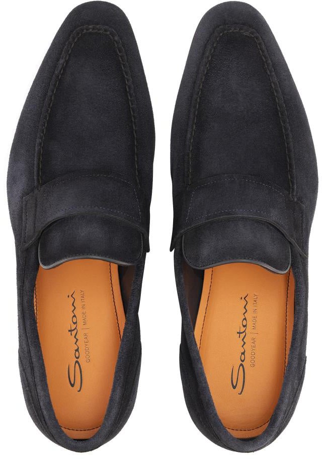 Santoni Carlos Loafer Blauw