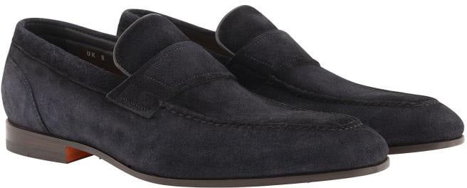 Santoni Carlos Loafer Blauw