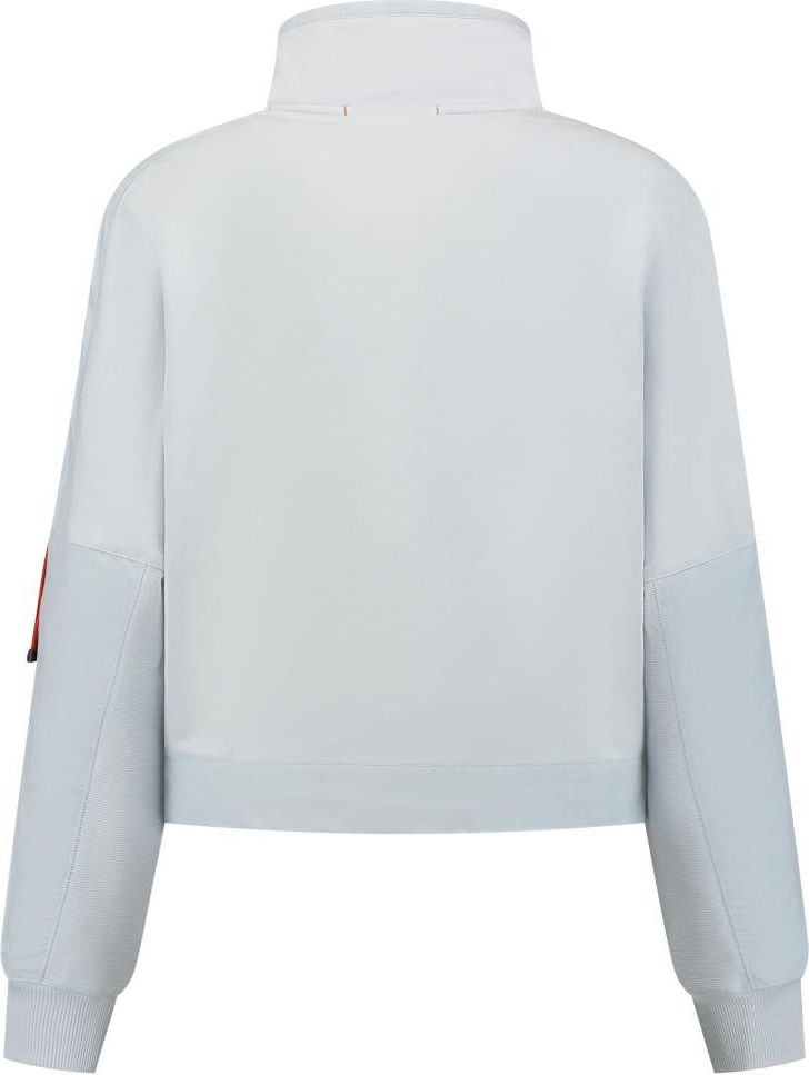 Parajumpers Fleece/nylon Crop Sweatshirt Grijs