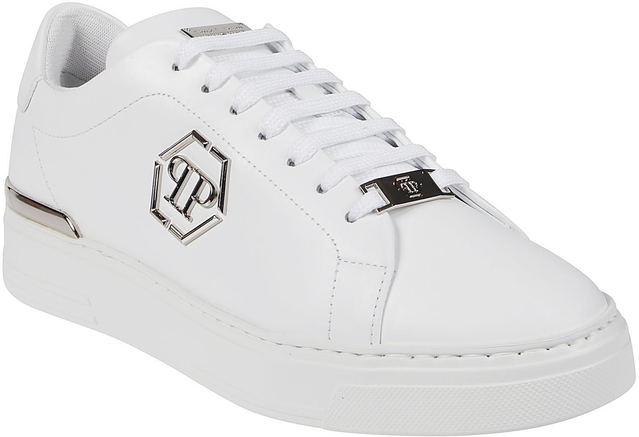 Philipp Plein Hexagon Low Top Sneakers White Wit