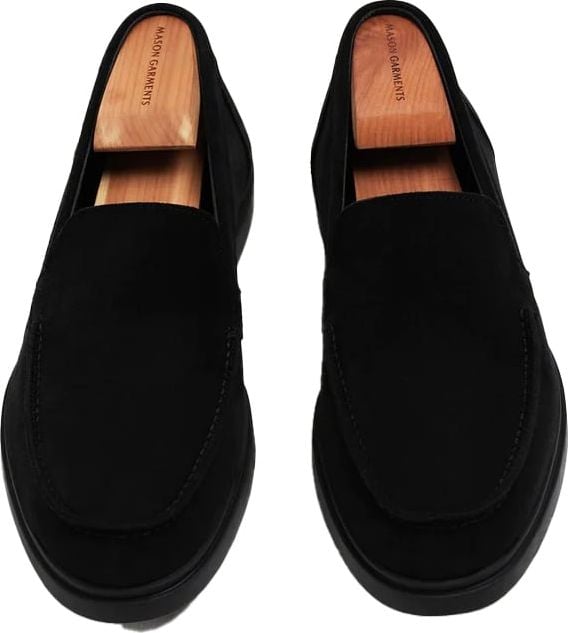 Mason Garments Amalfi Loafer Tonal Black Zwart