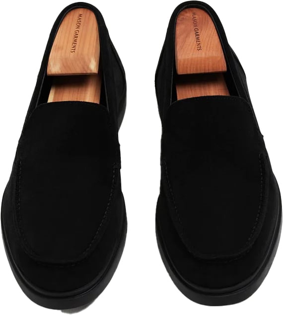 Mason Garments Amalfi Loafer Tonal Black Zwart