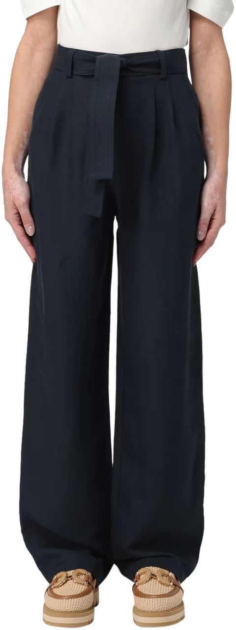 Woolrich Trousers Melton Blue Blauw