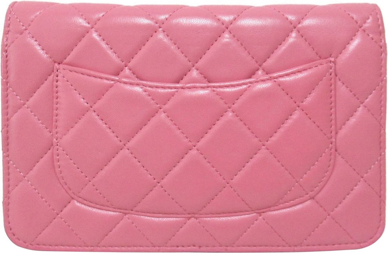 Chanel CC Wallet On Chain Roze