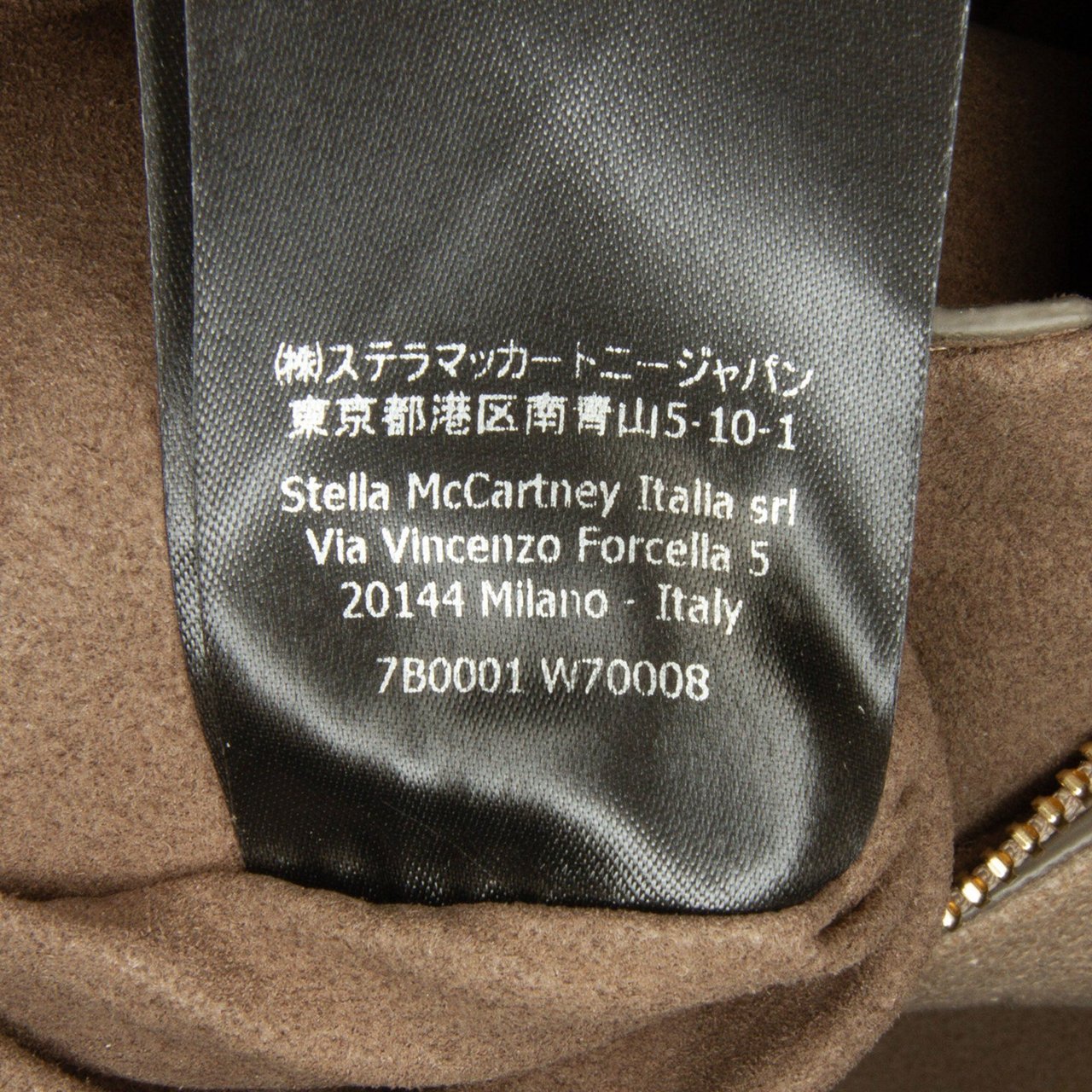 Stella McCartney Mini Falabella Shaggy Deer Zip Shoulder Bag Bruin