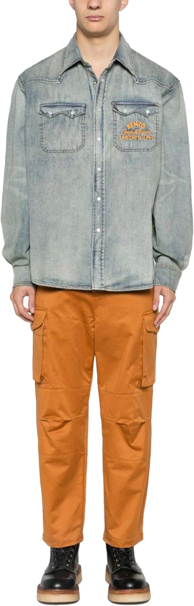 Kenzo Shirts Dirty Stone Grijs