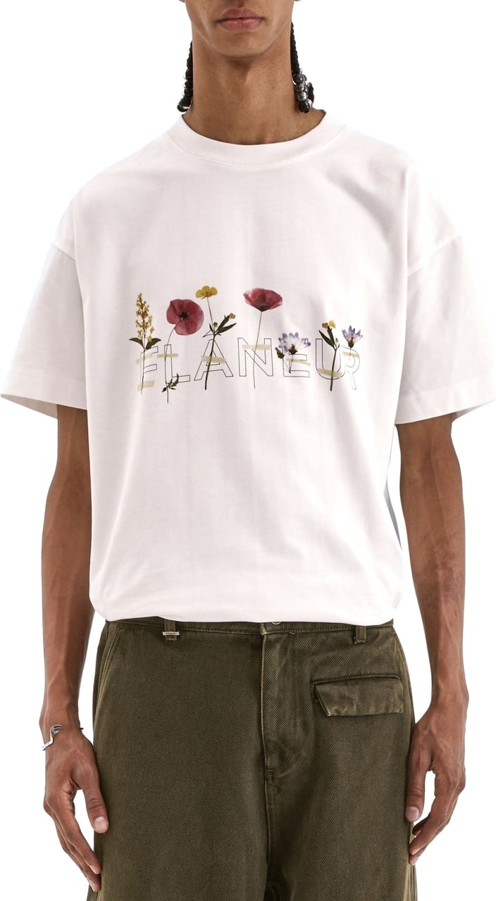 FLÂNEUR Botanical T-Shirt White Wit
