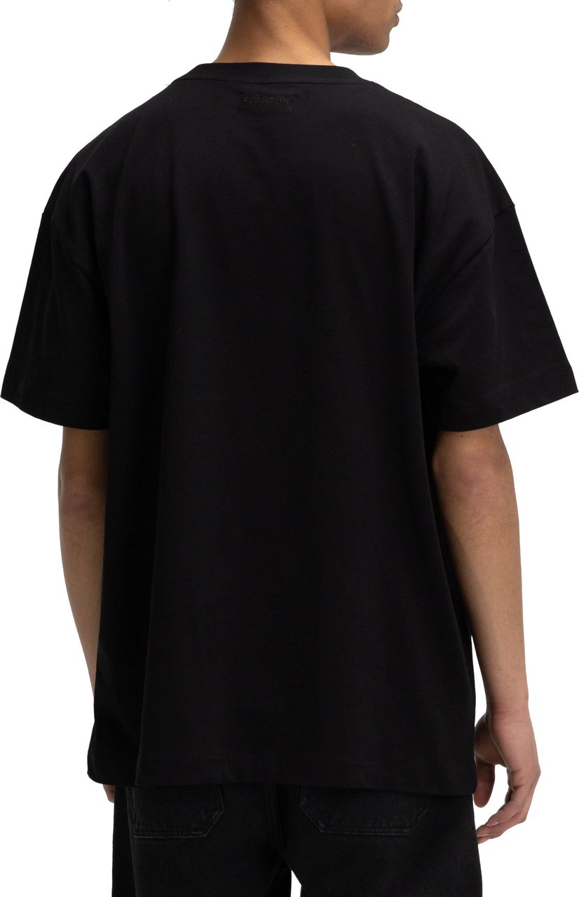 FLÂNEUR Essential T-Shirt Black Zwart