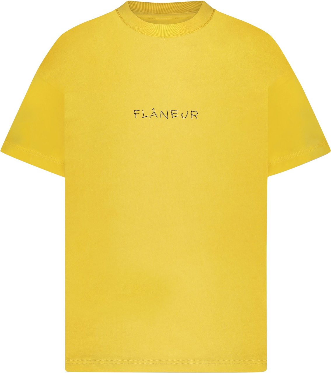 FLÂNEUR Scribble T-Shirt Yellow Geel