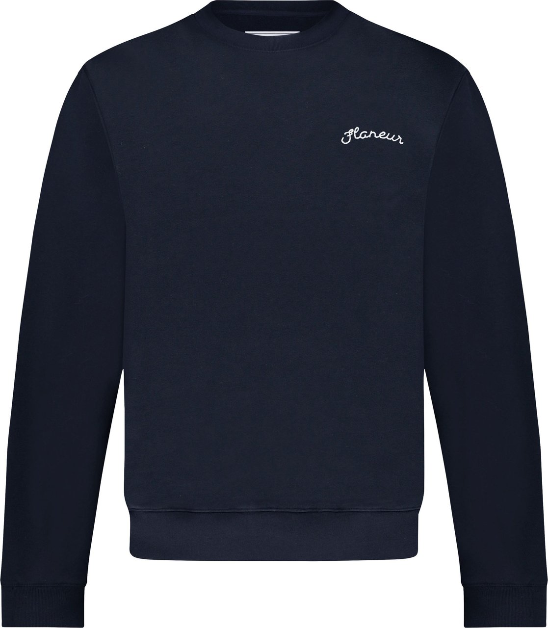 FLÂNEUR Signature Sweater Navy Blauw